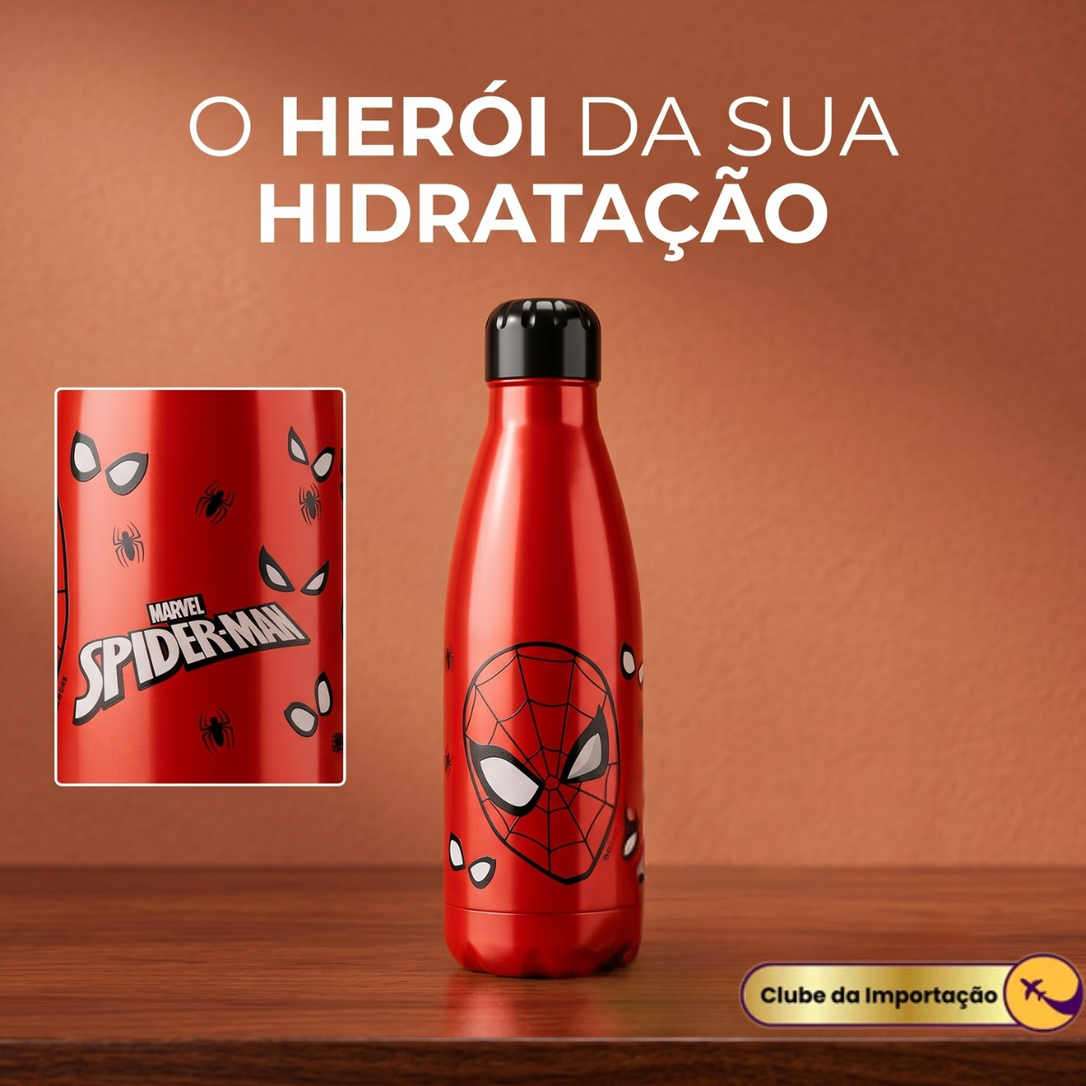 GARRAFA 600ML HOMEM ARANHA