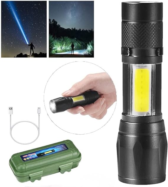 Mini Lanterna LED Tática – Potência e Versatilidade para Aventuras e Emergências!