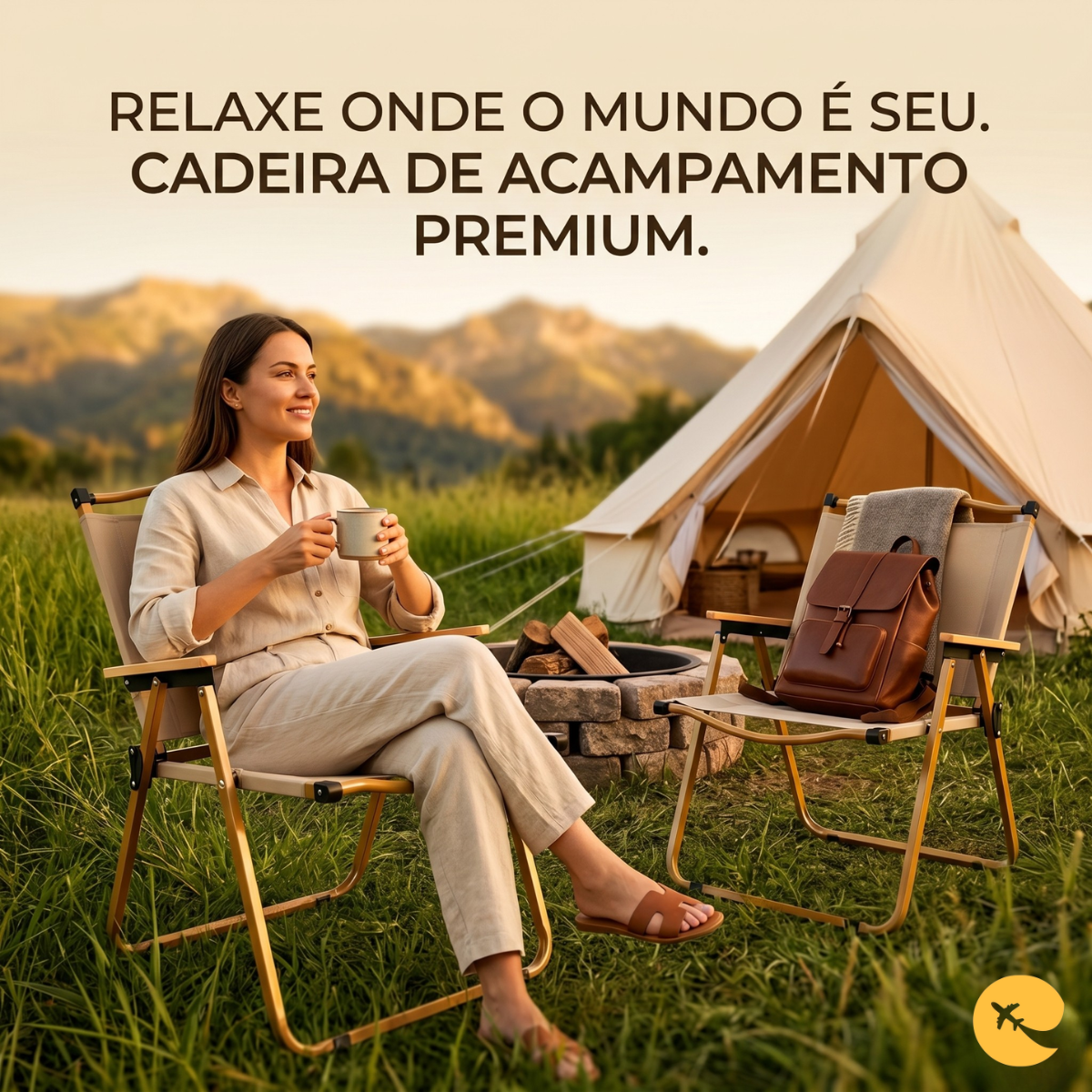 CADEIRA CAMIPING DOBRAVEL BEGE