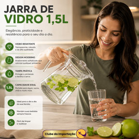 JARRA DE VIDRO COM TAMPA
