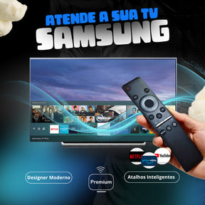 Controle Universal Para Tv Samsung Smart 4k Led Lcd 3d Todos Preto - Preto
