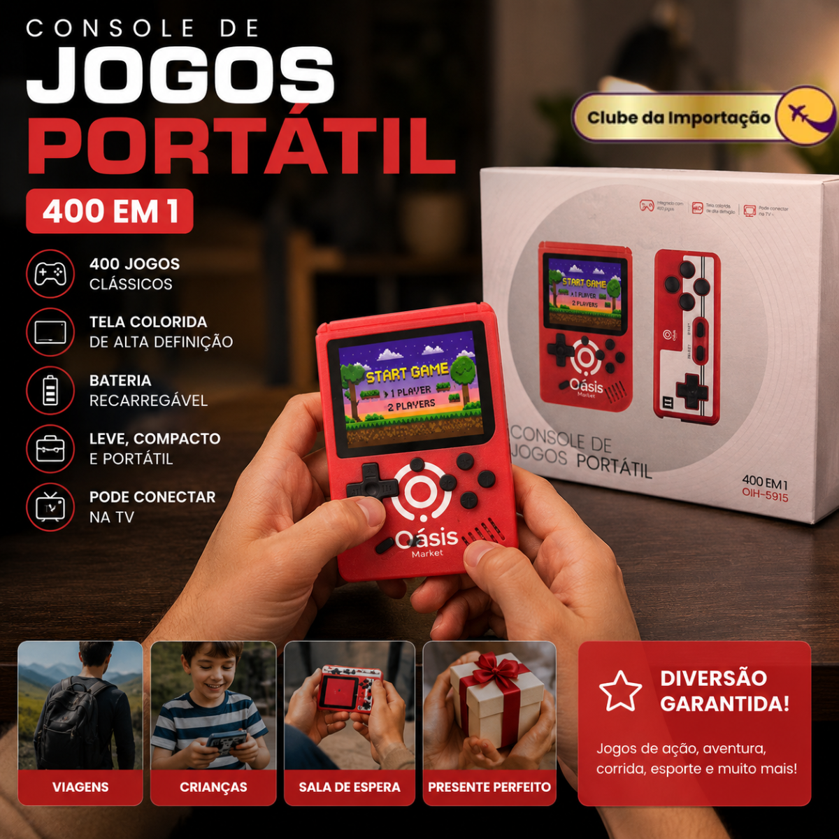 MINI VIDEOGAME PORTATIL 400 EM 1