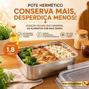 POTE HERMÉTICO AÇO INOX  1,8L
