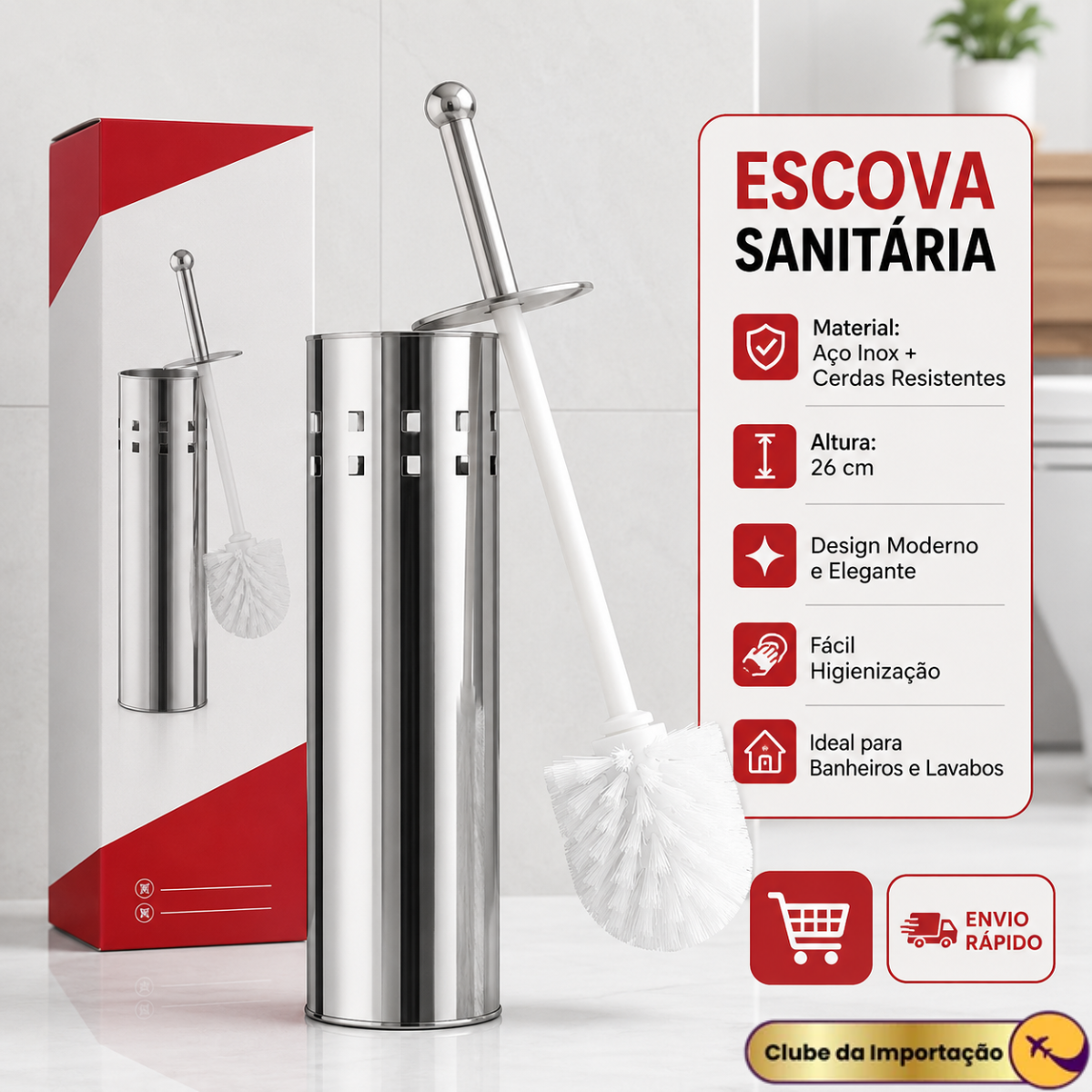 ESCOVA SANITARIA AÇO INOX