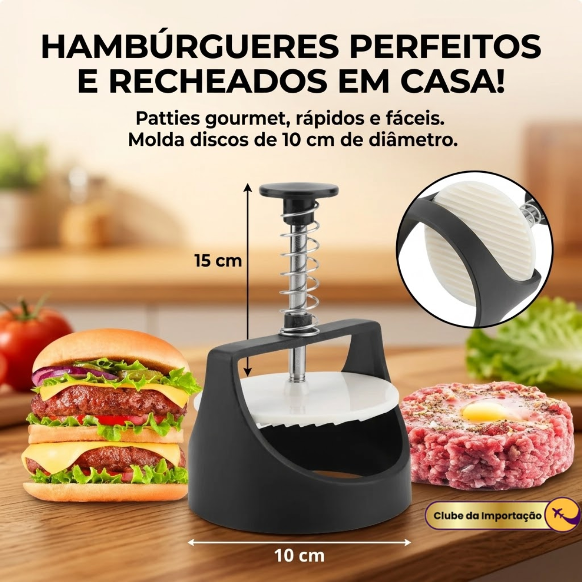 MOLDE PARA HAMBURGUER