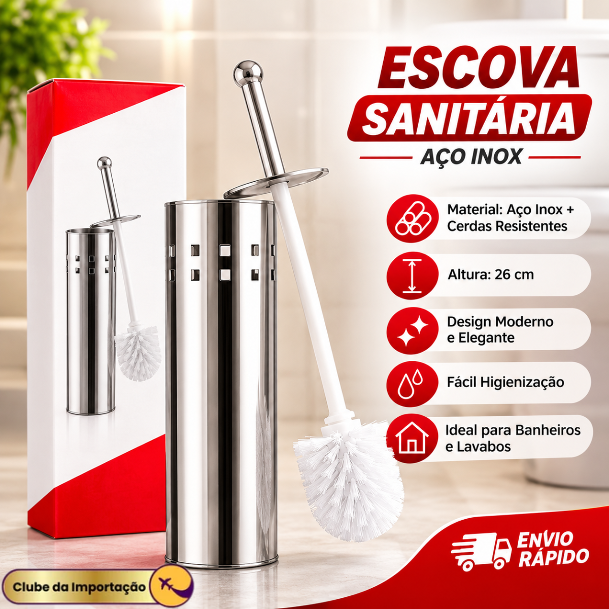 ESCOVA SANITARIA AÇO INOX