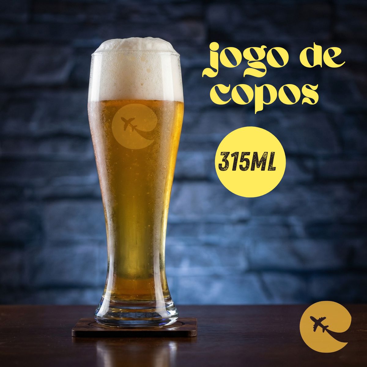 JOGO DE COPOS DE CHOPP 315ML 6 UNIDADES