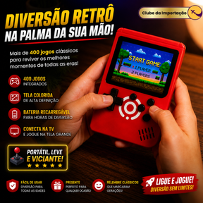 MINI VIDEOGAME PORTATIL 400 JOGOS