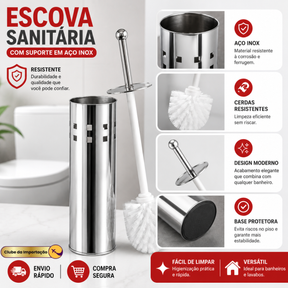 ESCOVA SANITARIA AÇO INOX