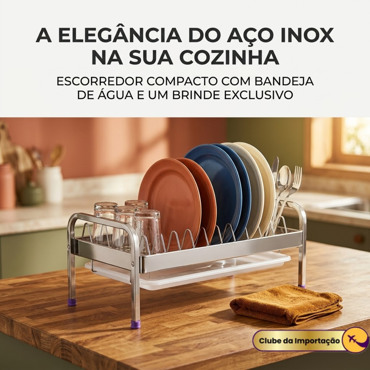 ESCORREDOR DE LOUÇAS UNIVERSAL AÇO