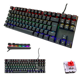Teclado Gamer Rgb Red ou Blue Swith Mecânico Para Pc Xbox Ps5 Setup