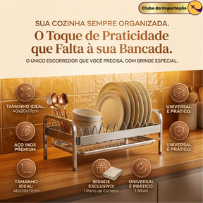 ESCORREDOR DE LOUÇAS UNIVERSAL AÇO