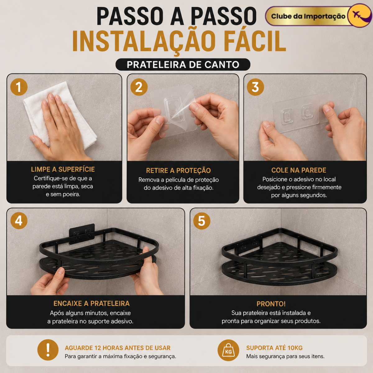 PRATELEIRA DE CANTO PARA BANHEIRO