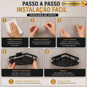 PRATELEIRA DE CANTO PARA BANHEIRO
