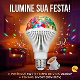 Lampada Giratoria Colorida 3w