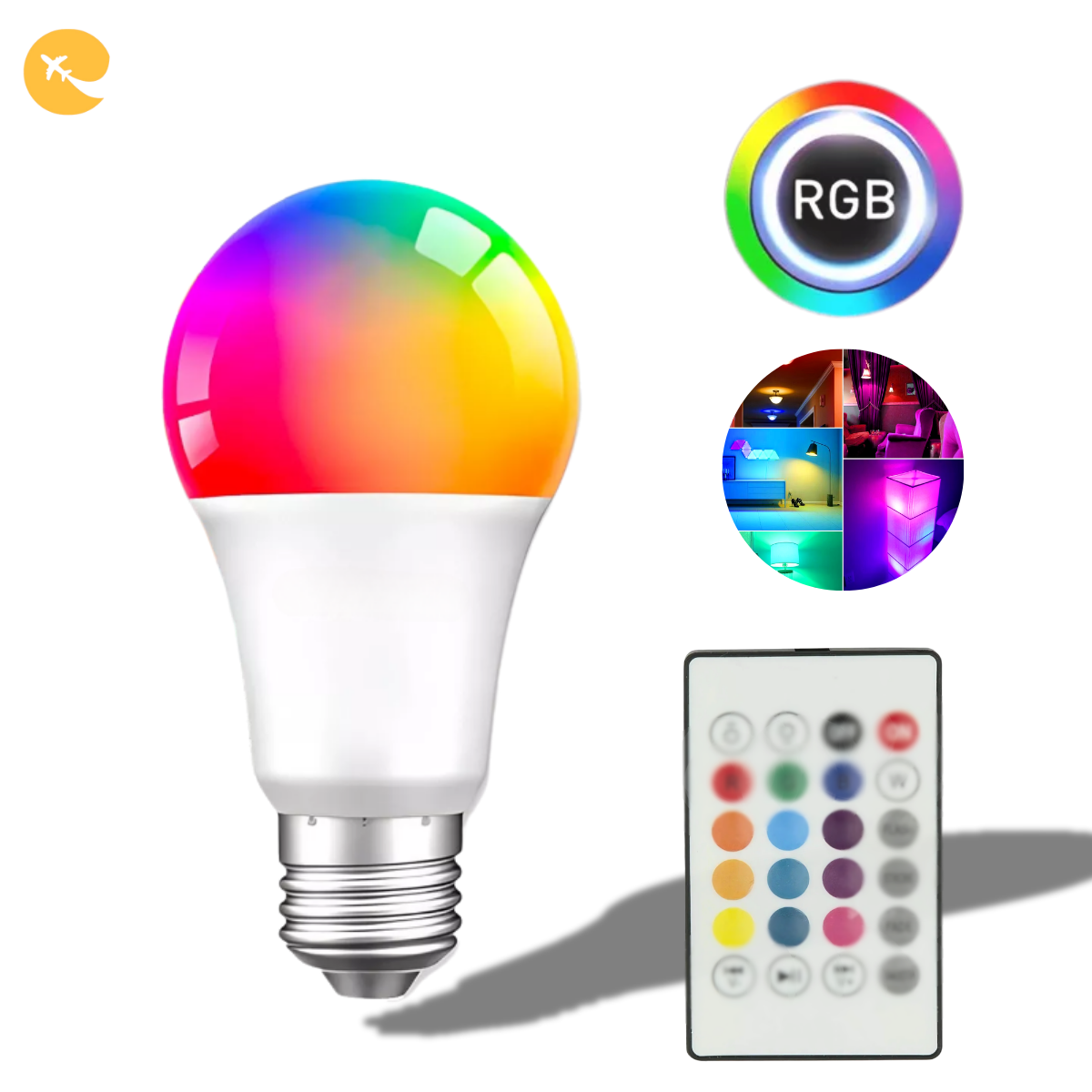 Lâmpada Led Rgb E27 Colorida 10w Festa Casa E Decoração
