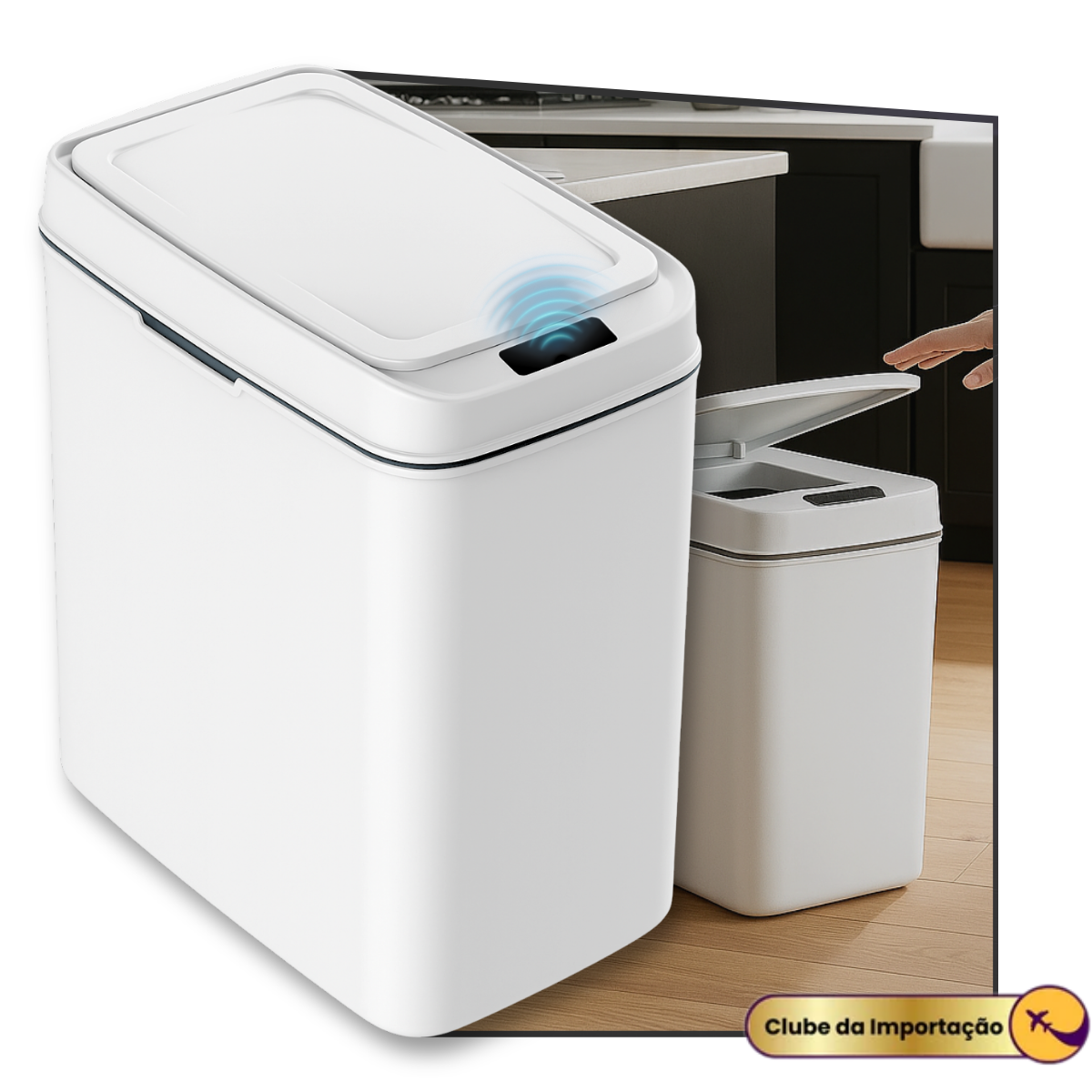 Lixeira Automática 15 Litros Com Sensor Abre E Fecha Sozinha