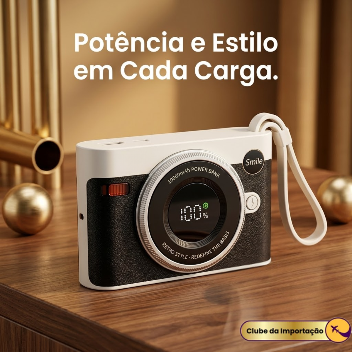 POWERBANK  EM FORMATO DE CAMERA