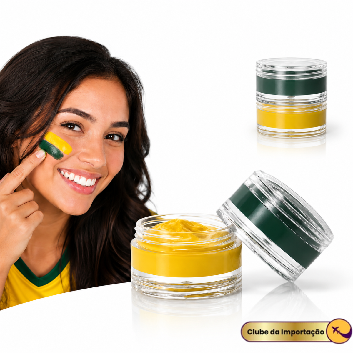 Tinta Pinta Rosto Copa Do Mundo Brasil Pintura Facial Fácil
