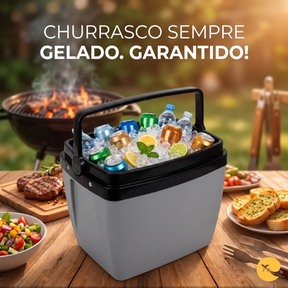 CAIXA TERMICA 26 LITROS CINZA C PRETO