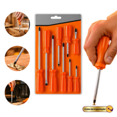 KIT CHAVE FENDA + PHILLIPS (08PCS)