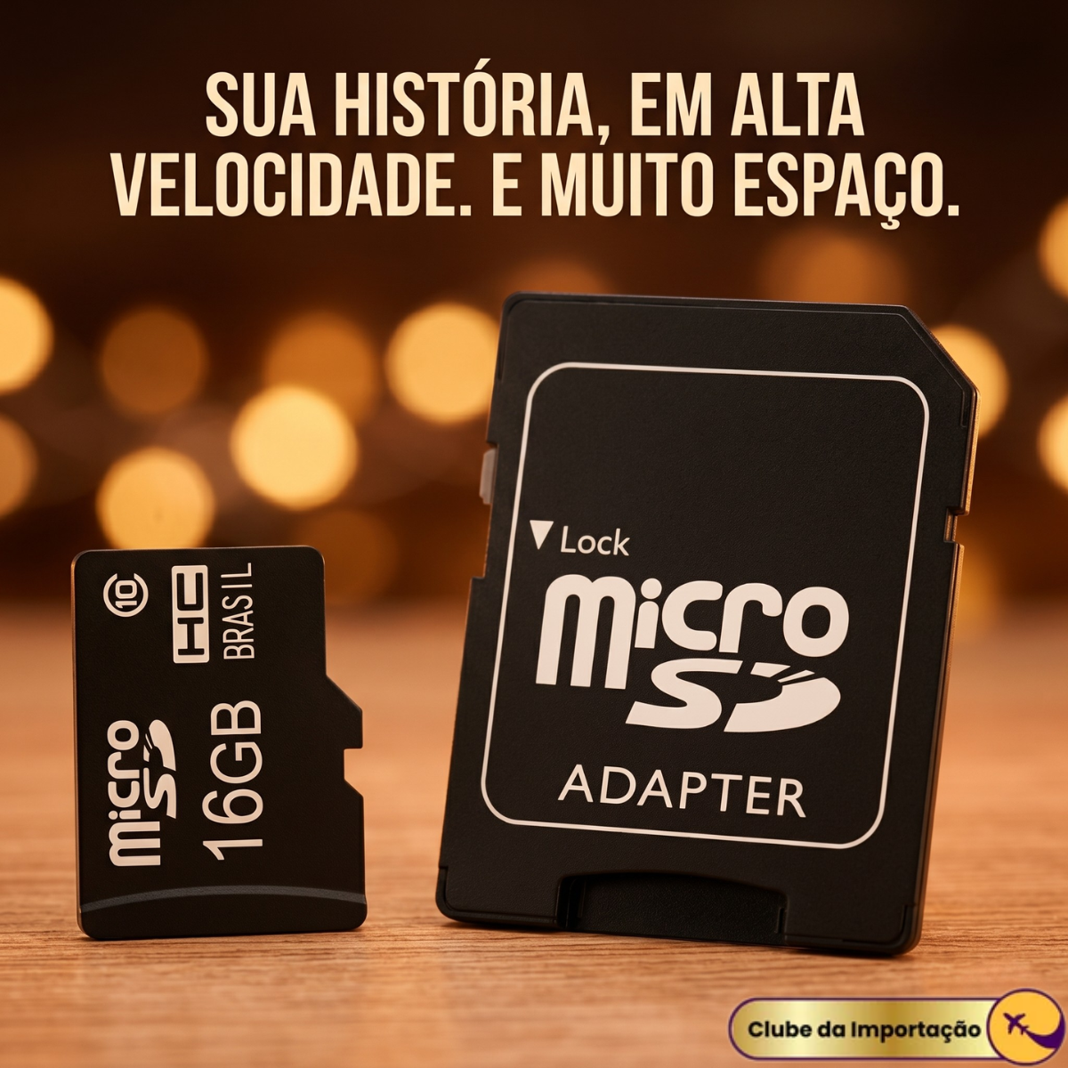 CARTAO DE MEMORIA + ADAPTADOR 16 GB