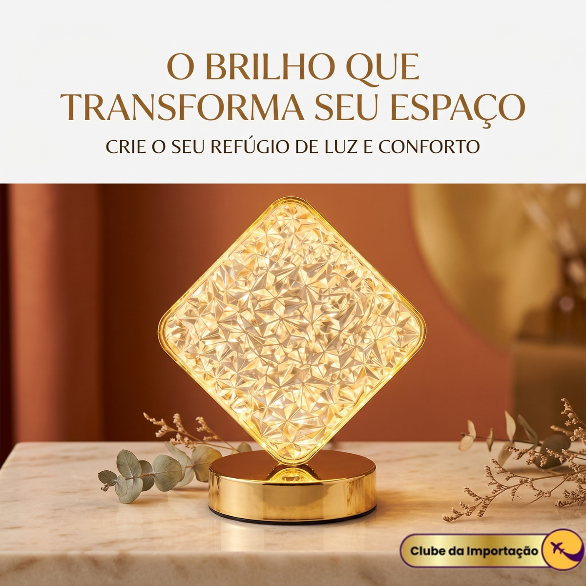 ABAJOUR DOURADO FORMAS