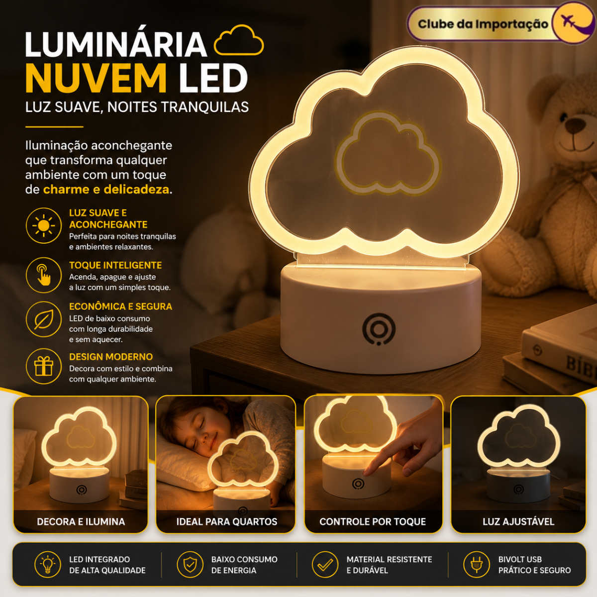 LUMINÁRIA DE PAINEL NUVEM