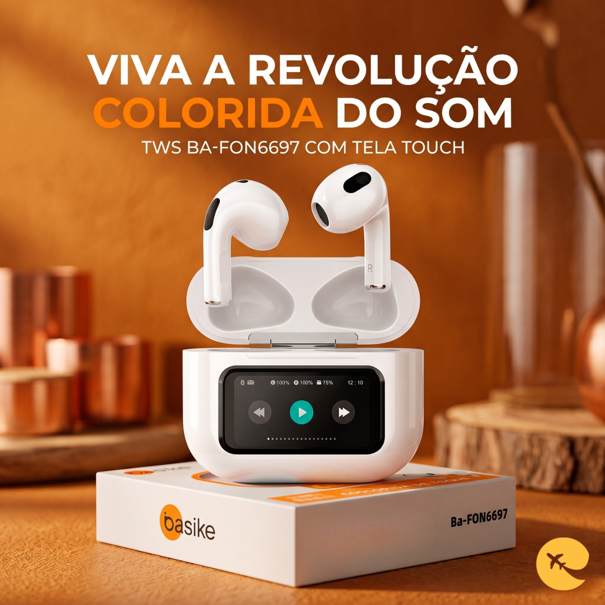 FONE DE OUVIDO COM TELA