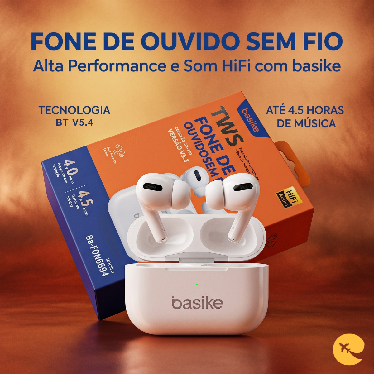 FONE DE OUVIDO SEM FIO 6694