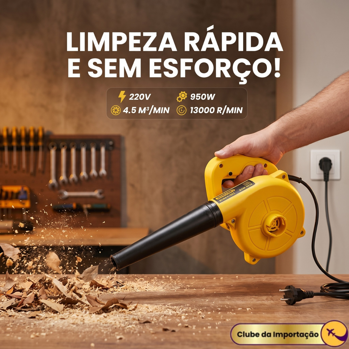 SOPRADOR E ASPIRADOR ELETRICO