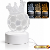 LUMINARIA LED BOLA DE FUTEBOL COM COROA
