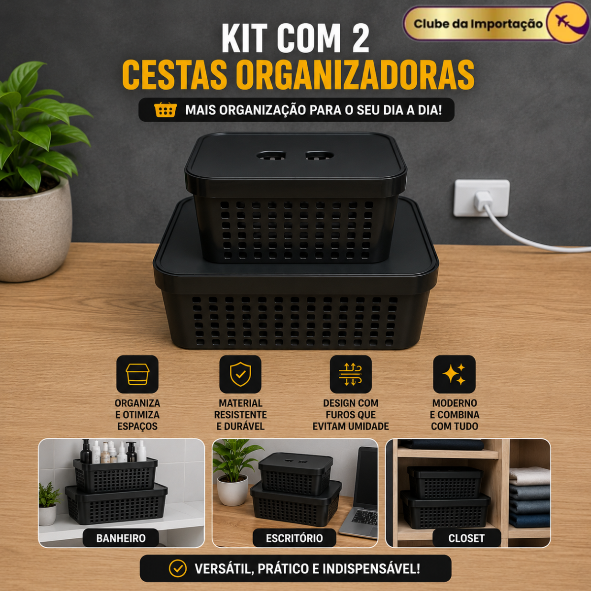 CESTO ORGANIZADOR 2 PÇS