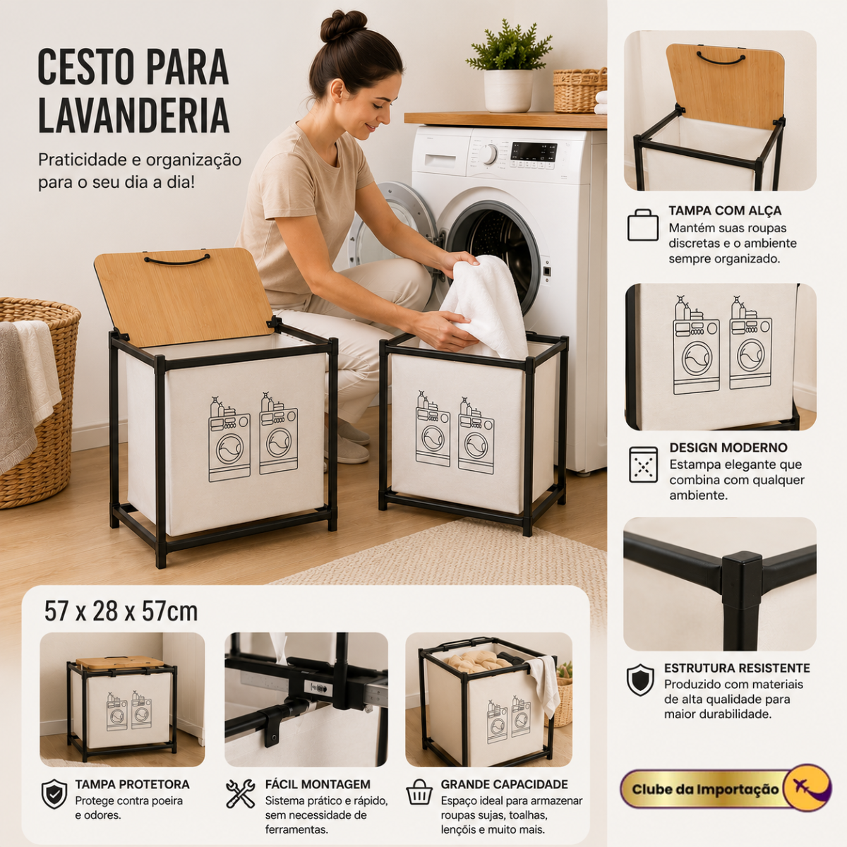 CESTO PARA LAVANDERIA