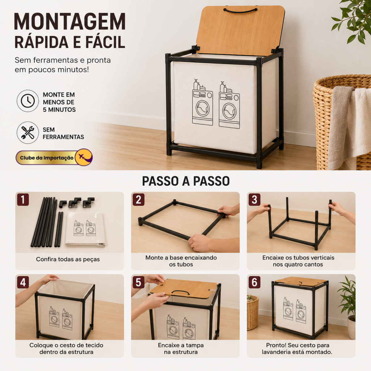 CESTO PARA LAVANDERIA