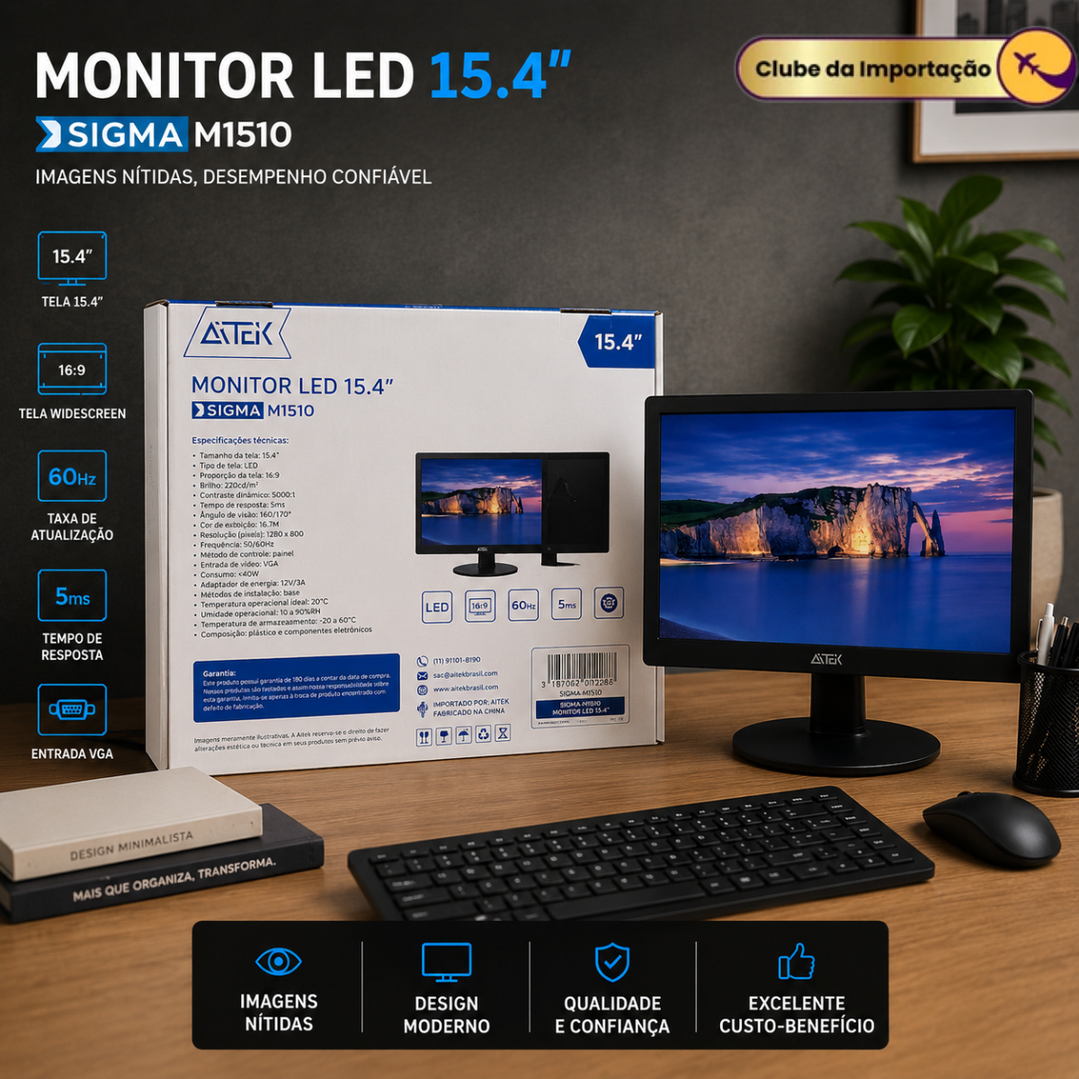 MONITOR LED 15.4