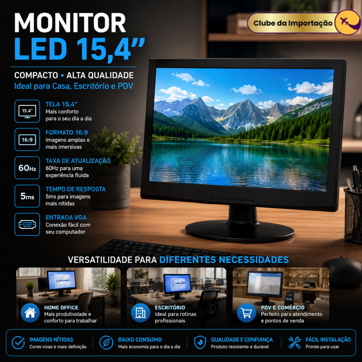MONITOR LED 15.4