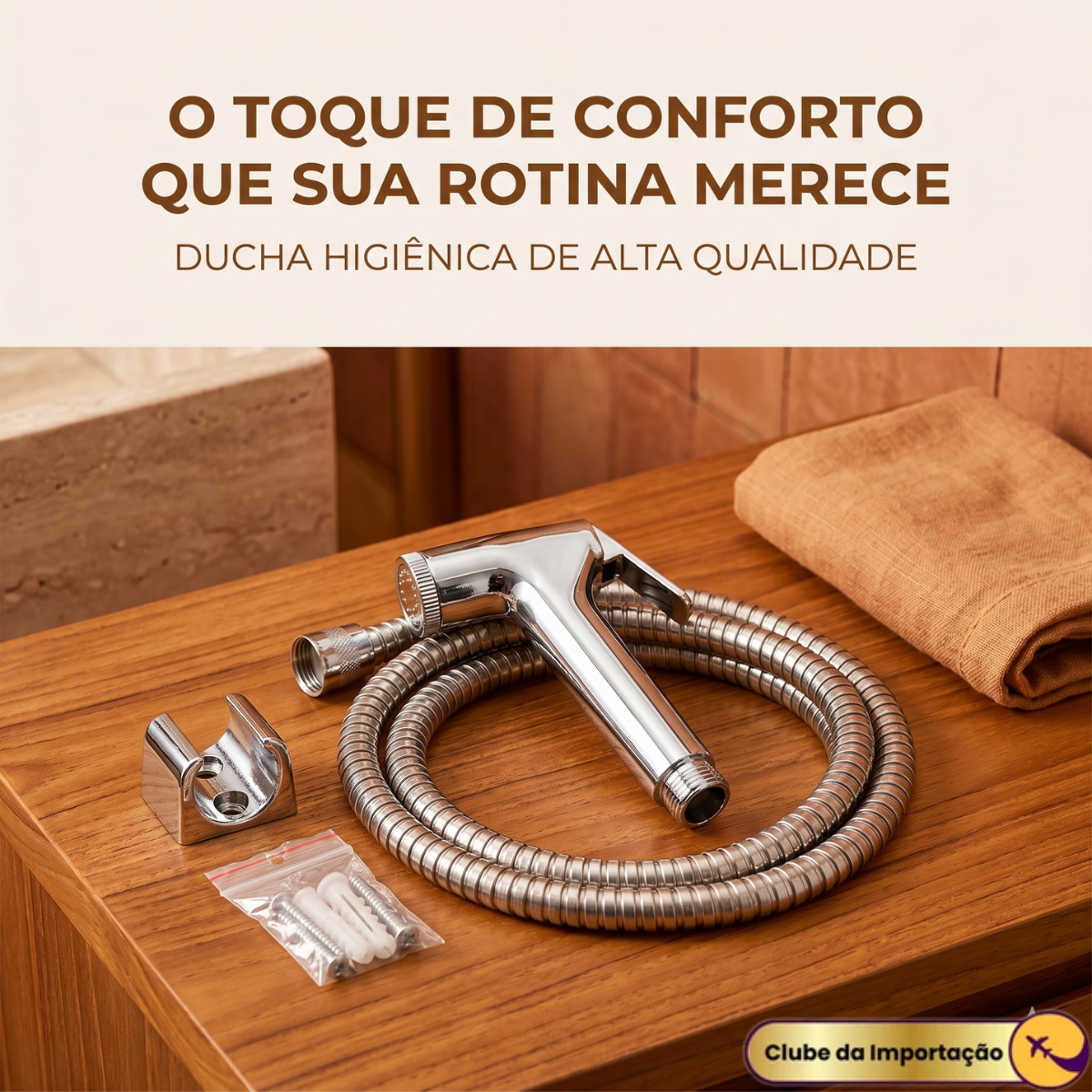 DUCHA HIGIÊNICA 120 CM EM INOX