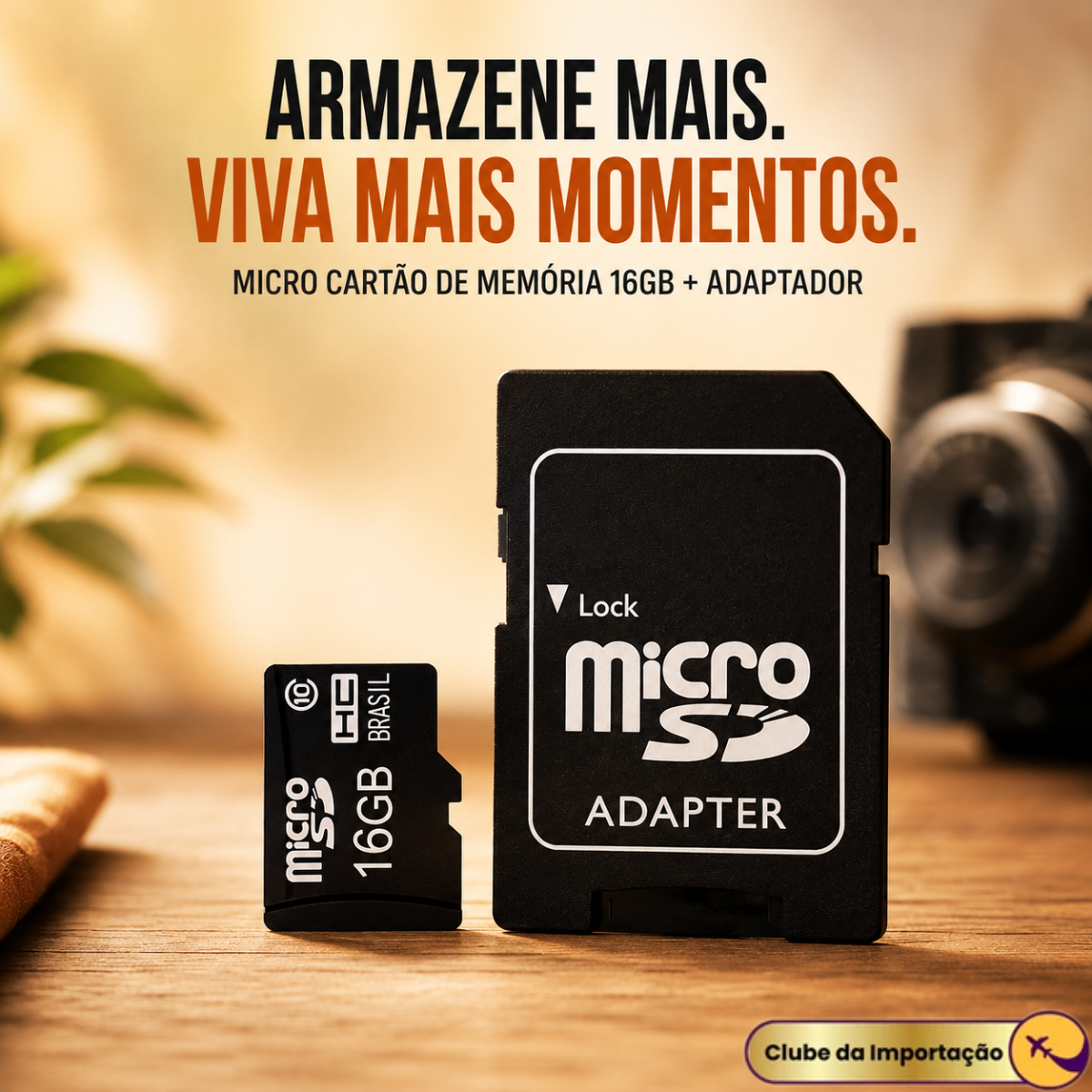 CARTAO DE MEMORIA + ADAPTADOR 16 GB