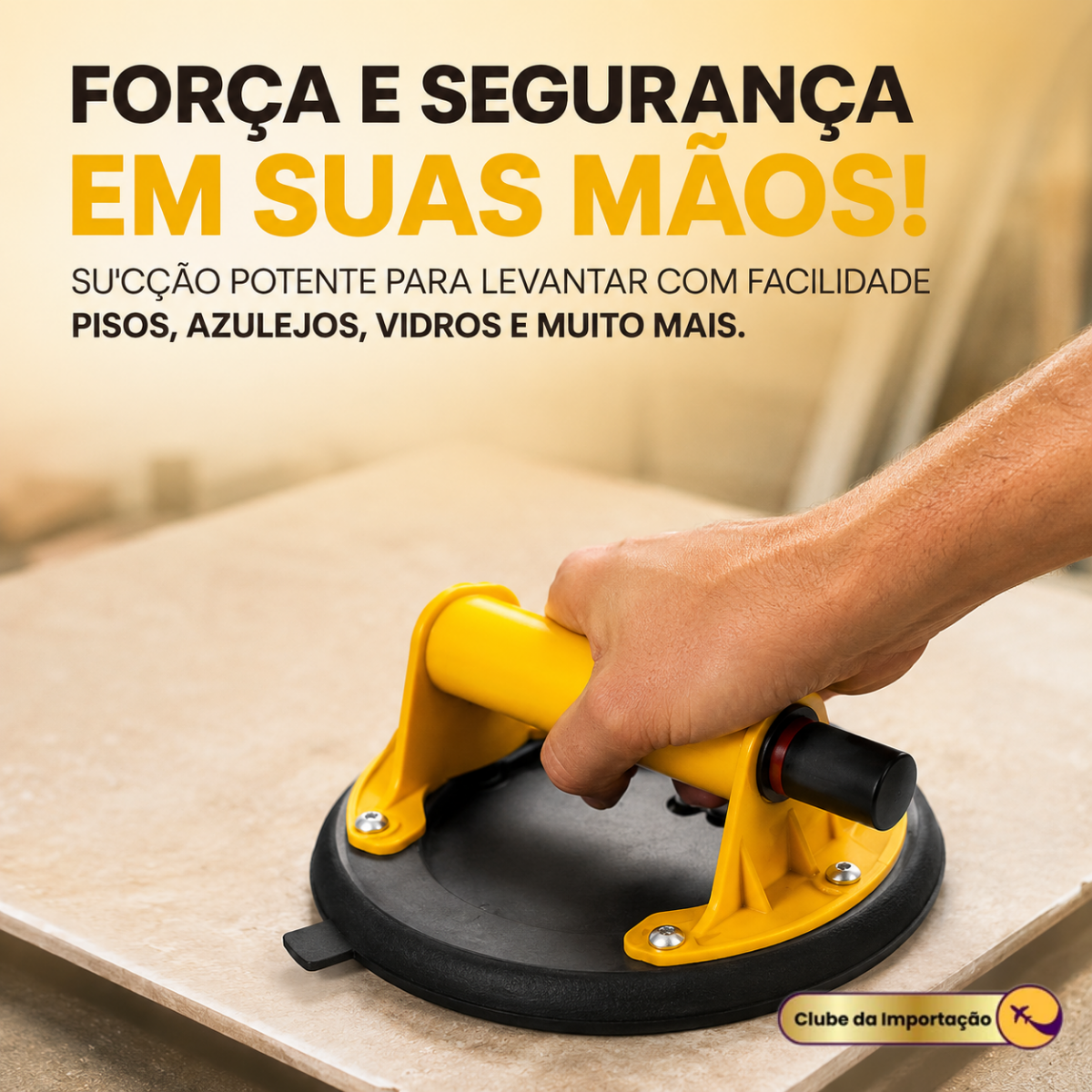 Ventosa Sucção A Vácuo Mármore Metais Porcelanatos Vidro