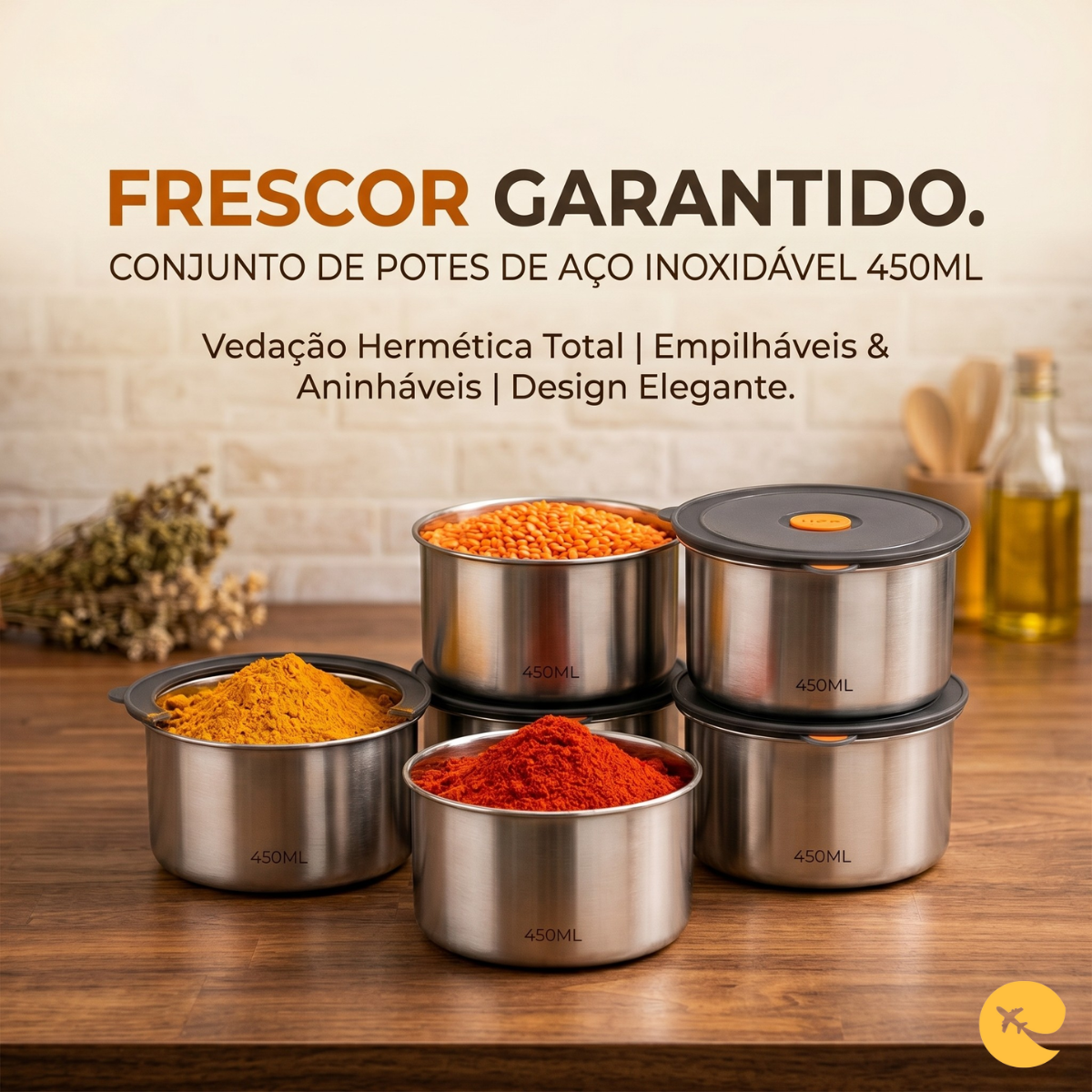 CONJUNTO DE POTES HERMETICOS
