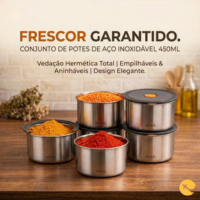CONJUNTO DE POTES HERMETICOS