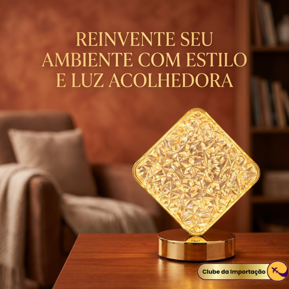 ABAJOUR DOURADO FORMAS