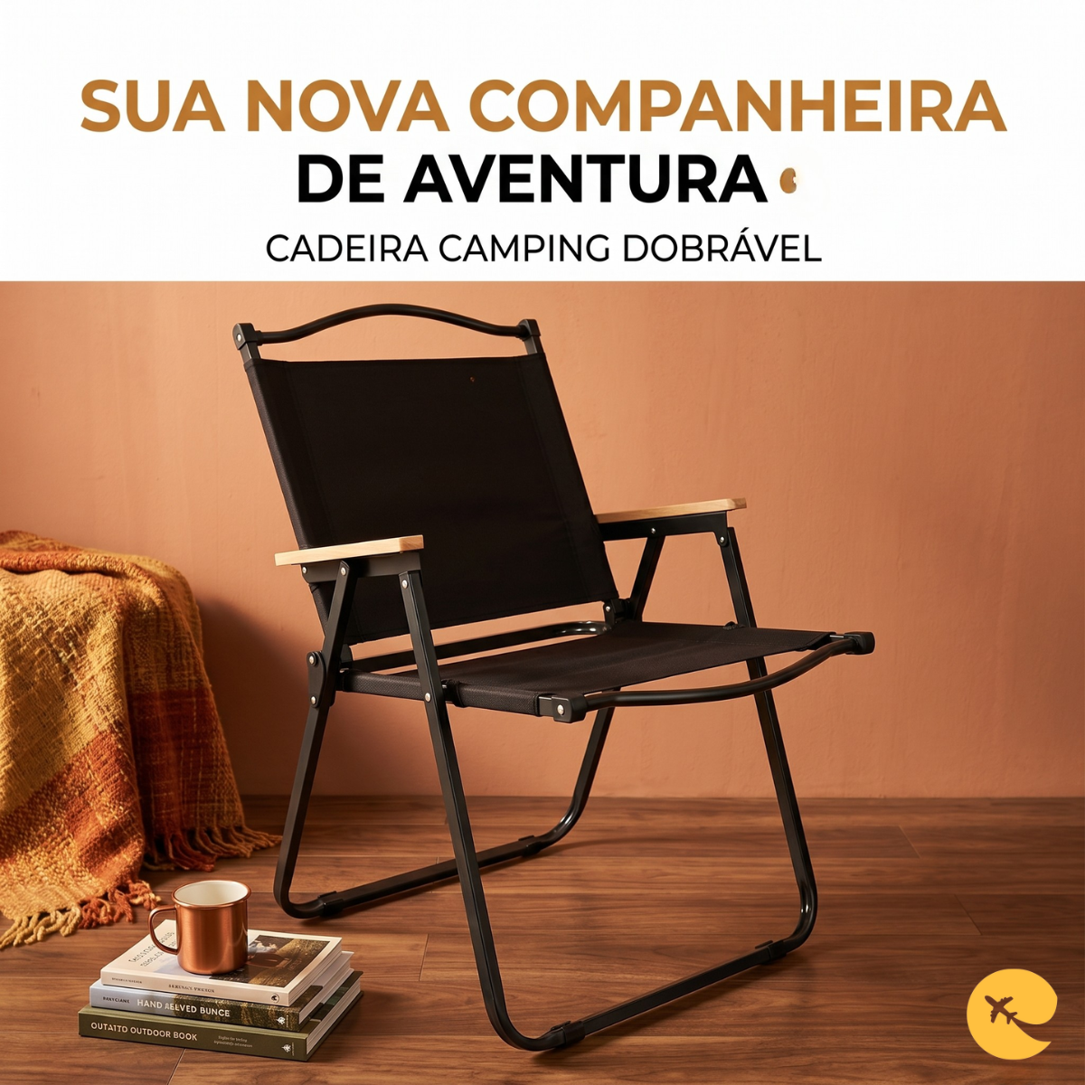 CADEIRA CAMIPING DOBRAVEL PRETO