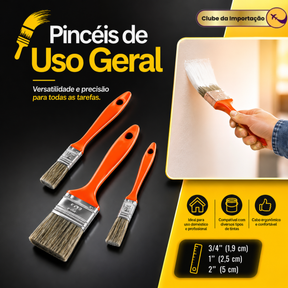 Kit 3 Trincha Pincel P/ Pintura Profissional Vários Tamanhos