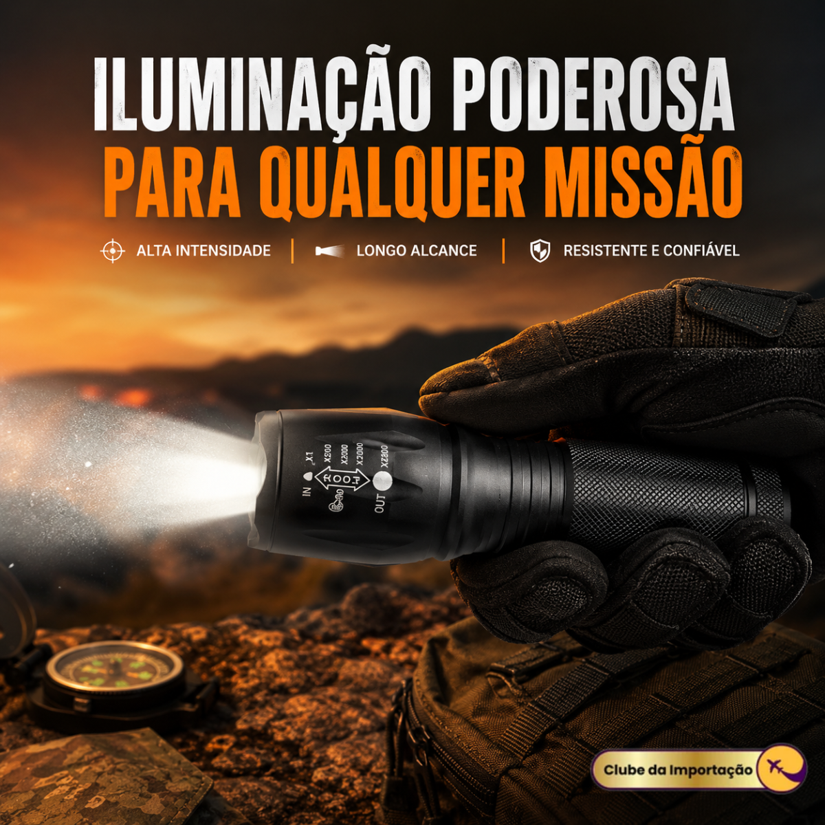 LANTERNA RECARREGAVEL