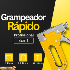 Grampeador Tapeceiro Madeira Marceneiro Profissional 3 Em 1 Premium