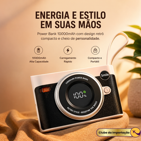 POWERBANK  EM FORMATO DE CAMERA