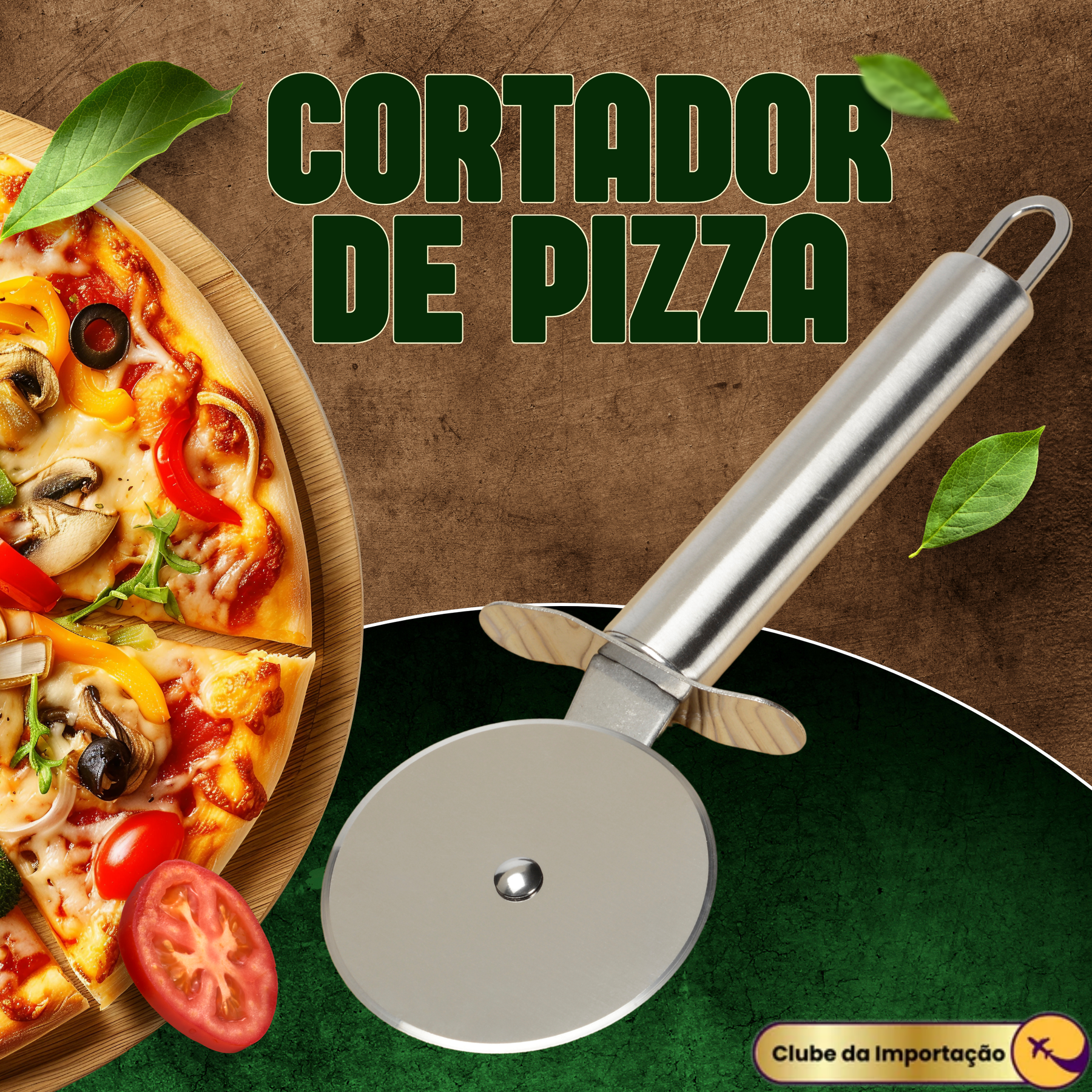 Cortador De Pizza - Profissional Lâmina Em Aço Inox