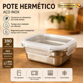 POTE HERMÉTICO AÇO INOX  390ML